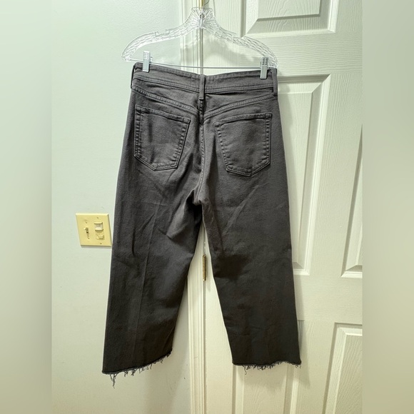 JUST BLACK DENIM high rise utility wide leg jeans in washed charcoal 30 - Picture 3 of 6